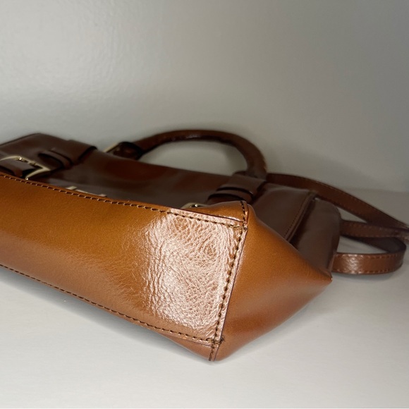 Antonio Melani Brown Patent Leather Satchel - Picture 6 of 7